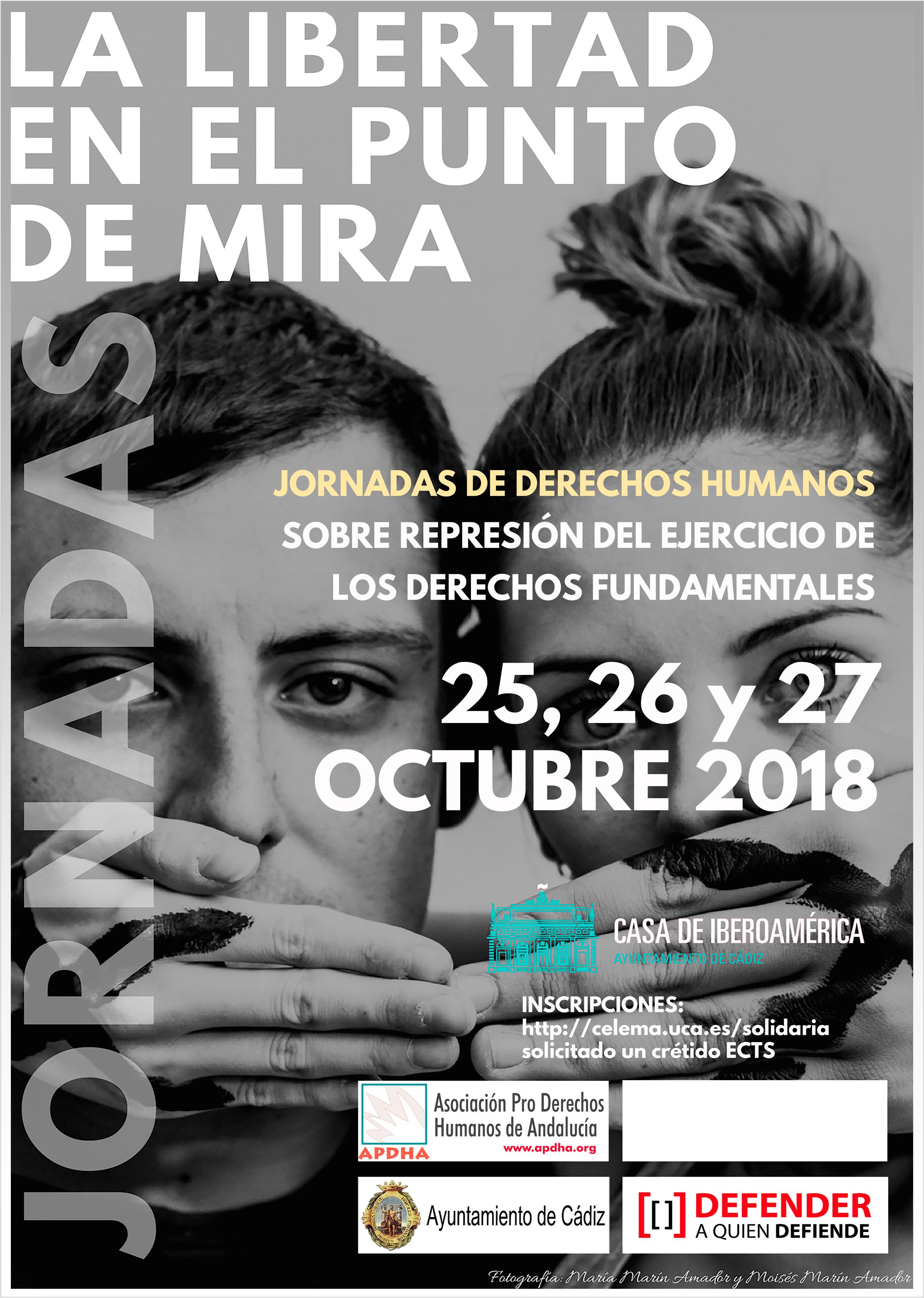 Jornada de Derechos Humanos “La Libertad en el Punto de Mira”. Cádiz 25, 26 y 27 de octubre.