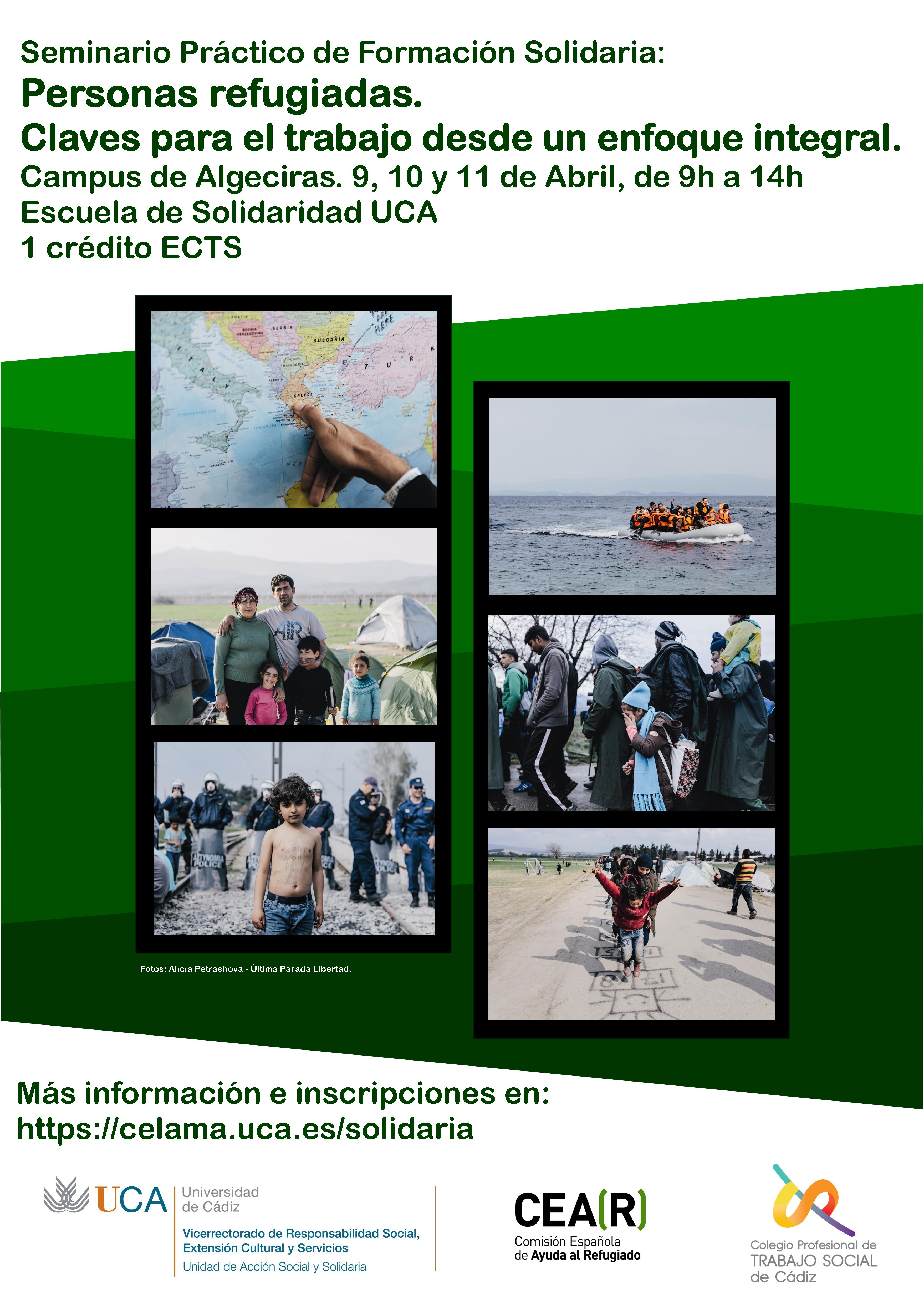 Seminario “Personas refugiadas: Claves para el trabajo desde un enfoque integral”.Campus de Algeciras 9, 10 y 11 de abril.