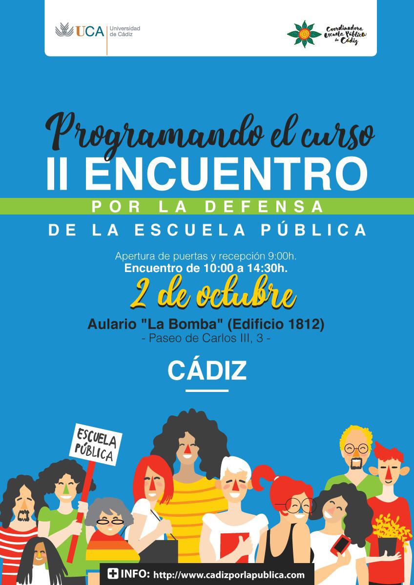 “II Encuentro por la Defensa de la Educación Pública”. 6 horas. 2 de octubre.