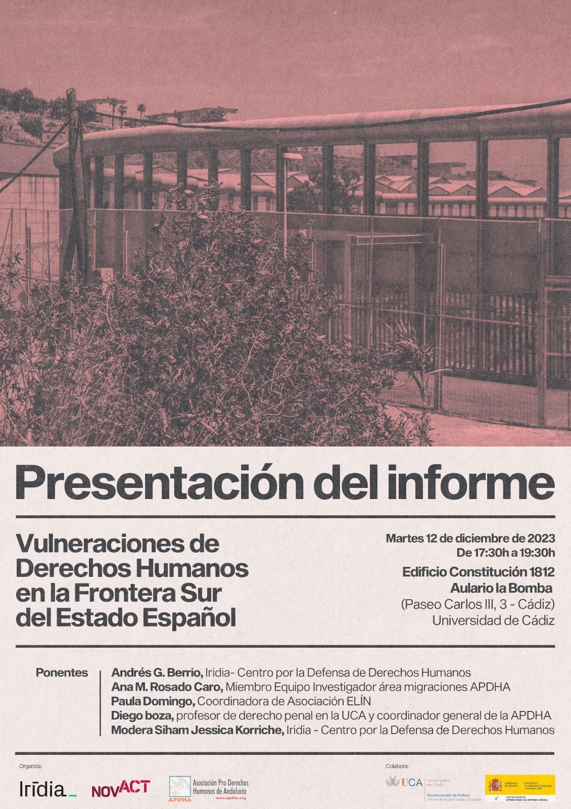 Presentación del Informe: “Vulneraciones de Derechos Humanos en la Frontera Sur del Estado Español”