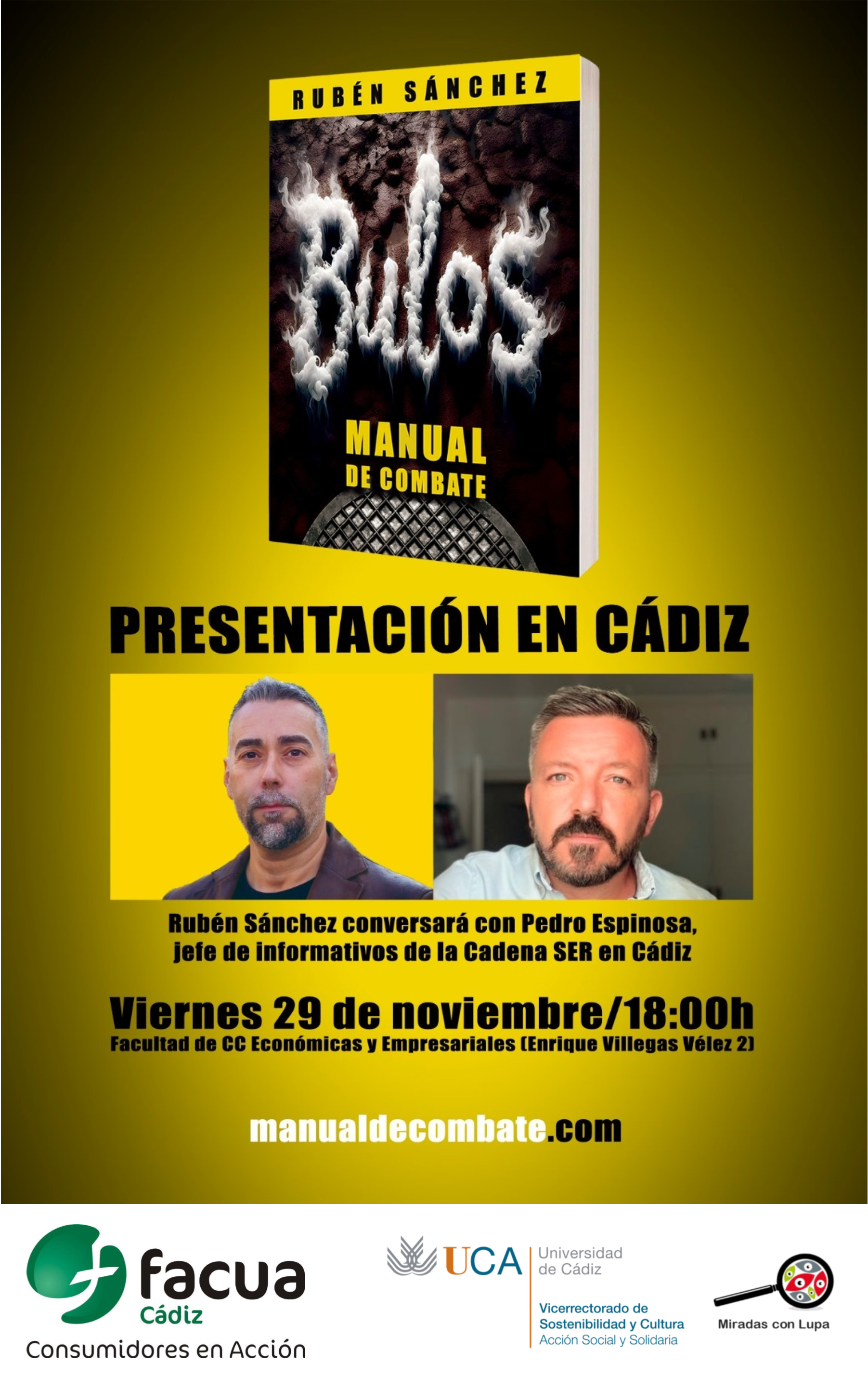 Presentación del libro “Bulos. Manual de Combate” de Rubén Sánchez (FACUA). 29 de nov...