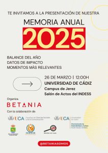 El Campus de Jerez de la UCA acoge la presentación de la memoria anual de Betania. 26 de Marzo, 12h.