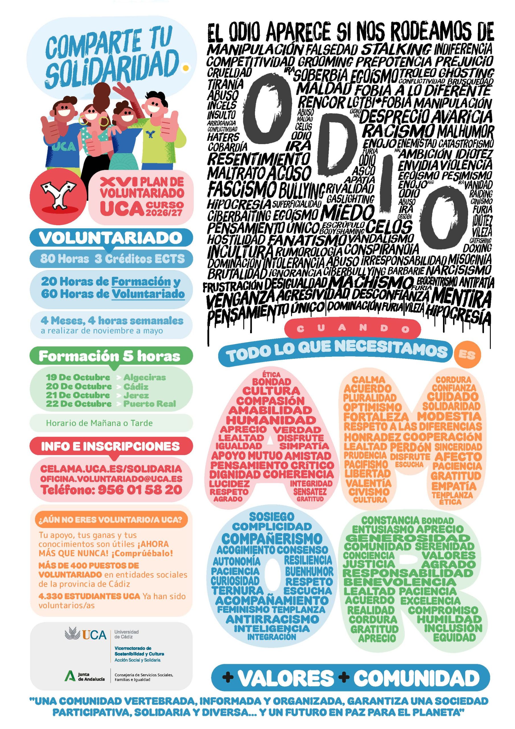 XVI Plan de Voluntariado UCA Curso 2026/27