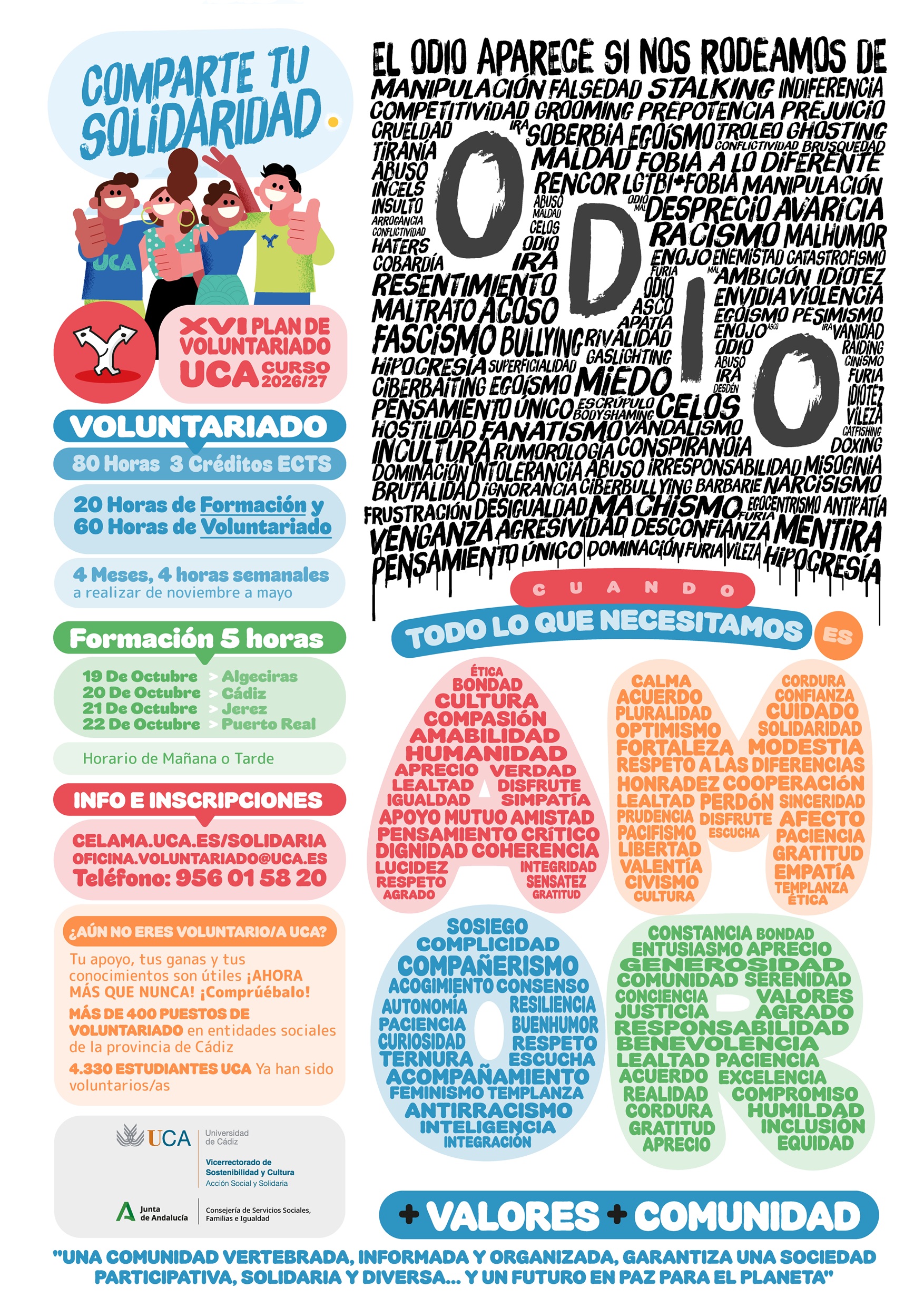 XVI Plan de Voluntariado UCA Curso 2026/27
